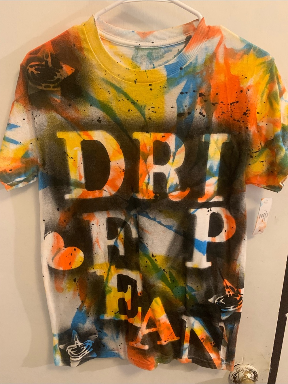 Colorful tie dye Drip Fean T-shirt
